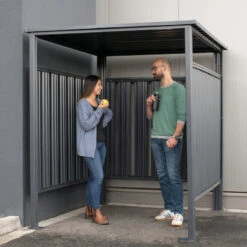 Abri à Vélos En Acier Thermolaqué Gris Anthracite 3,6m² Westmann 10 Abri à Vélos En Acier Thermolaqué Gris Anthracite 3,6m² Westmann -Jardin Soldes abri a velos en acier thermolaque gris anthracite 36m westmann 2