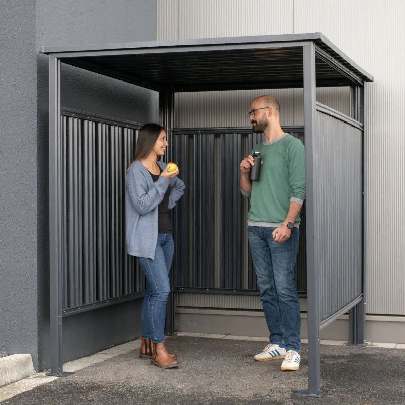 Abri à Vélos En Acier Thermolaqué Gris Anthracite 3,6m² Westmann 5 Abri à Vélos En Acier Thermolaqué Gris Anthracite 3,6m² Westmann – Image 3