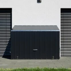 Abri à Vélos En Métal Sesame 1500L Anthracite 1,41m² TRIMETALS -Jardin Soldes abri a velos en metal sesame 1500l anthracite 141m trimetals 2
