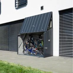 Abri à Vélos En Métal Sesame 1500L Anthracite 1,41m² TRIMETALS -Jardin Soldes abri a velos en metal sesame 1500l anthracite 141m trimetals 3