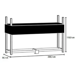 Abri Bûches En Acier Et Polyester 300D Capacité 2m³ Noir - ShelterLogic -Jardin Soldes abri buches en acier et polyester 300d capacite 2m noir shelterlogic 2