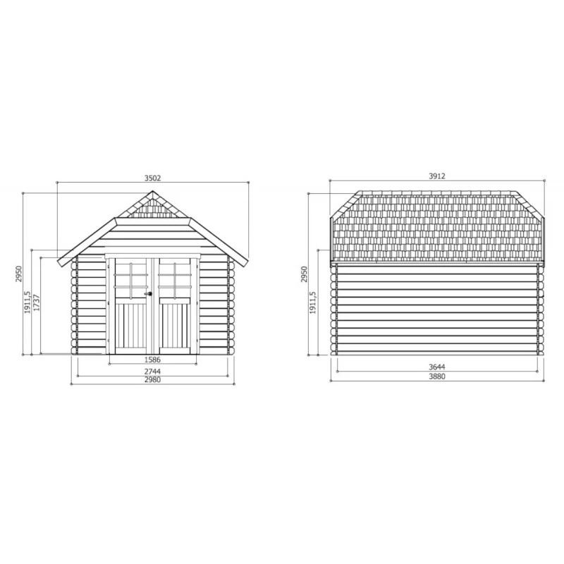 Abri De Jardin 11,56m² Limerick En Bois Massif PEFC 28mm + Shingles - SOLID 5 Abri De Jardin 11,56m² Limerick En Bois Massif PEFC 28mm + Shingles - SOLID – Image 3