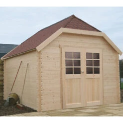 Abri De Jardin 11,56m² Limerick En Bois Massif PEFC 28mm + Shingles - SOLID