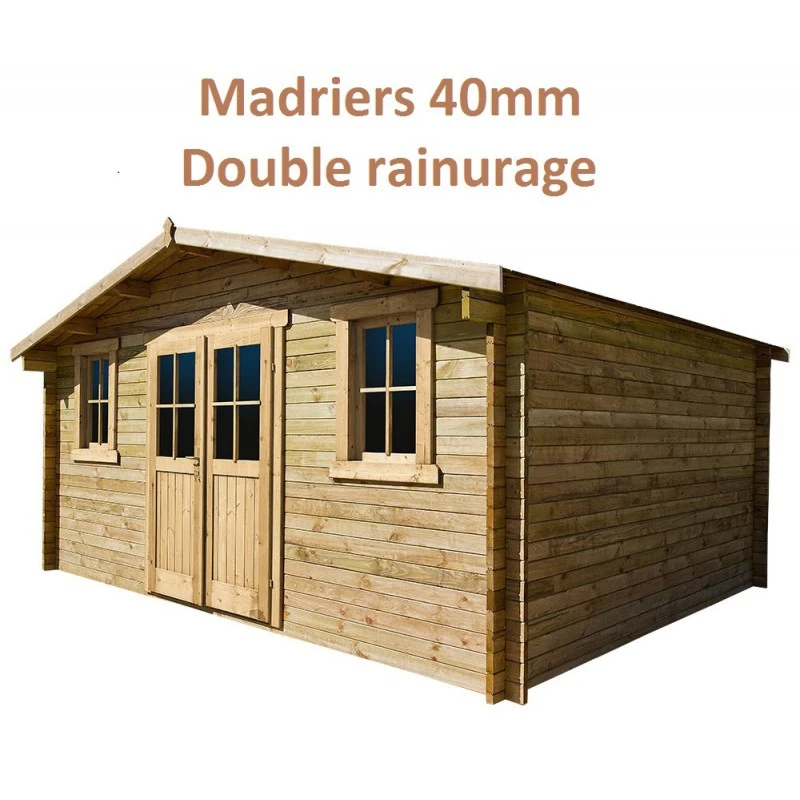 Abri De Jardin 16m² PLUS En Bois 40mm Traité Teinté Marron Gardy Shelter 3 Abri De Jardin 16m² PLUS En Bois 40mm Traité Teinté Marron Gardy Shelter