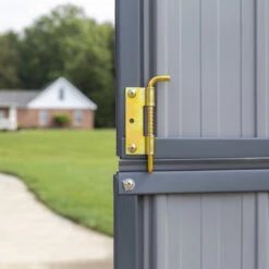 Abri De Jardin 2,35m² Monopente En Acier Galvanisé Anthracite Spacemaker -Jardin Soldes abri de jardin 235m monopente en acier galvanise anthracite spacemaker 4