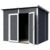 Abri De Jardin 4,31m² Skur 4 + Plancher Traité Anthracite Baltic -Jardin Soldes abri de jardin 431m skur 4 plancher traite anthracite baltic