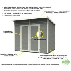 Abri De Jardin 4,31m² Skur 4 + Plancher Traité Anthracite Baltic -Jardin Soldes abri de jardin 431m skur 4 plancher traite anthracite baltic 5