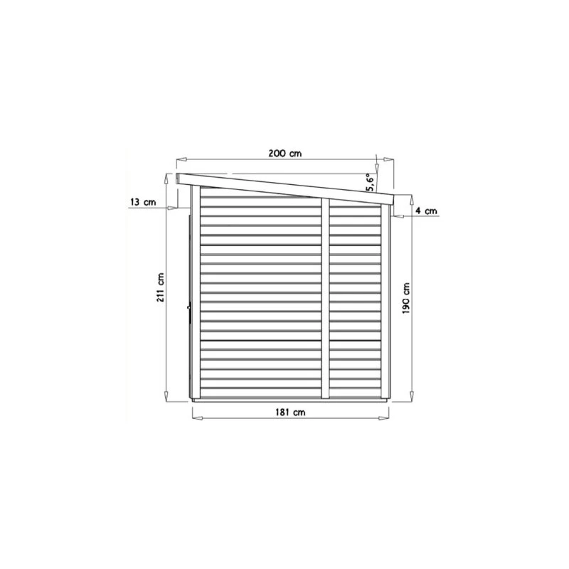 Abri De Jardin 4,31m² Skur 4 + Plancher Traité Peint Gris Baltic 4 Abri De Jardin 4,31m² Skur 4 + Plancher Traité Peint Gris Baltic – Image 2