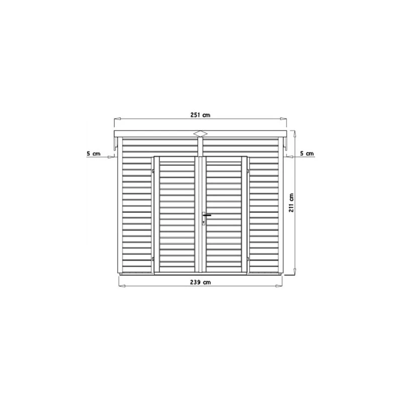 Abri De Jardin 4,31m² Skur 4 + Plancher Traité Peint Gris Baltic 5 Abri De Jardin 4,31m² Skur 4 + Plancher Traité Peint Gris Baltic – Image 3
