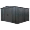 Abri De Jardin 7,57m² Toit Double Pente En Acier Galvanisé Anthracite Spacemaker -Jardin Soldes abri de jardin 757m toit double pente en acier galvanise anthracite spacemaker