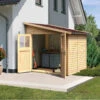 Abri De Jardin Adossé En Bois Certifié 4,18m² Bomlitz 2 - Karibu 2 Abri De Jardin Adossé En Bois Certifié 4,18m² Bomlitz 2 - Karibu -Jardin Soldes abri de jardin adosse en bois certifie 418m bomlitz 2 karibu