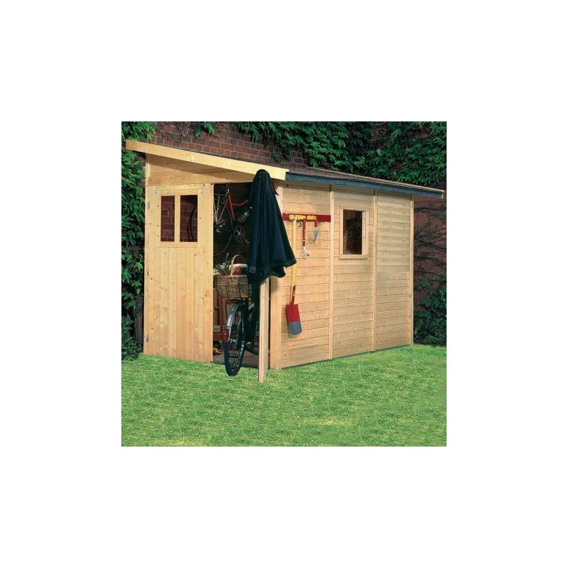Abri De Jardin Adossé En Bois Certifié 4,85m² Juist 3 - Karibu 4 Abri De Jardin Adossé En Bois Certifié 4,85m² Juist 3 - Karibu – Image 2