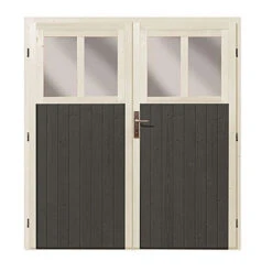 Abri De Jardin Adossé En Bois Gris Terre 4,18m² Bomlitz 2 - Karibu -Jardin Soldes abri de jardin adosse en bois gris terre 418m bomlitz 2 karibu 4