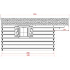 Abri De Jardin 19.98m² En Sapin Blanc FSC 40mm CHAMONIX IV + Shingles Rouges - SOLID -Jardin Soldes abri de jardin avec avancee 1998m en sapin blanc fsc 40mm chamonix iv 4