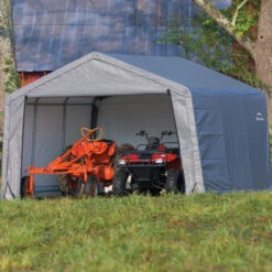 Abri De Jardin Démontable 13m² En Acier Et Polyéthylène Gris – Shelter Logic -Jardin Soldes abri de jardin demontable 13m en acier et polyethylene gris shelter logic 2