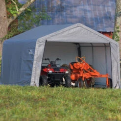 Abri De Jardin Démontable 13m² En Acier Et Polyéthylène Gris – Shelter Logic -Jardin Soldes abri de jardin demontable 13m en acier et polyethylene gris shelter logic 3