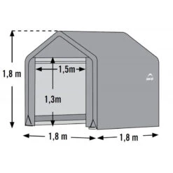 Abri De Jardin Démontable 3,24m² En Acier Et Polyéthylène Gris – Shelter Logic -Jardin Soldes abri de jardin demontable 324m en acier et polyethylene gris shelter logic 4