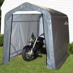 Abri De Jardin Démontable 5,4m² En Acier Et Polyéthylène Gris – Shelter Logic -Jardin Soldes abri de jardin demontable 54m en acier et polyethylene gris shelter logic 1