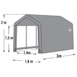 Abri De Jardin Démontable 5,4m² En Acier Et Polyéthylène Gris – Shelter Logic -Jardin Soldes abri de jardin demontable 54m en acier et polyethylene gris shelter logic 3