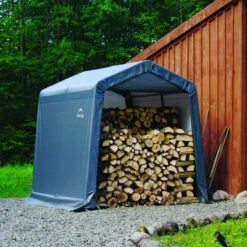 Abri De Jardin Démontable 5,76m² En Acier Et Polyéthylène Gris – Shelter Logic -Jardin Soldes abri de jardin demontable 576m en acier et polyethylene gris shelter logic 4