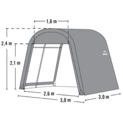 Abri De Jardin Démontable 9m² à Toit Arrondi En Acier Et Polyéthylène Gris – Shelter Logic -Jardin Soldes abri de jardin demontable 9m a toit arrondi en acier et polyethylene gris shelter logic 5