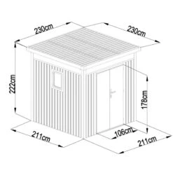Abri De Jardin En Acier Galvanisé Kosto 5,29m² + Kit D'ancrage - X-Métal -Jardin Soldes abri de jardin en acier galvanise kosto 529m kit d ancrage x metal 5