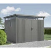 Abri De Jardin En Acier Galvanisé Kosto 8,64m² + Kit D'ancrage - X-Métal