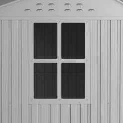 Abri De Jardin En Aluminium Gris Avec Puits De Lumière 5,33m² + Kit Fondation - DURAMAX -Jardin Soldes abri de jardin en aluminium gris avec puits de lumiere 533m kit fondation duramax 3