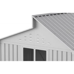 Abri De Jardin En Aluminium Gris Avec Puits De Lumière 5,33m² + Kit Fondation - DURAMAX -Jardin Soldes abri de jardin en aluminium gris avec puits de lumiere 533m kit fondation duramax 4