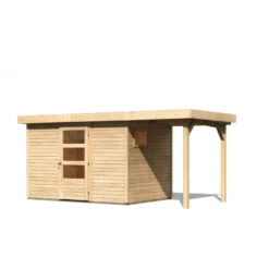 Abri De Jardin En Bois 6,55m² Avec Appentis De 1,50 M Freiburg 4 - Karibu -Jardin Soldes abri de jardin en bois 655m avec appentis de 150 m freiburg 4 karibu 2