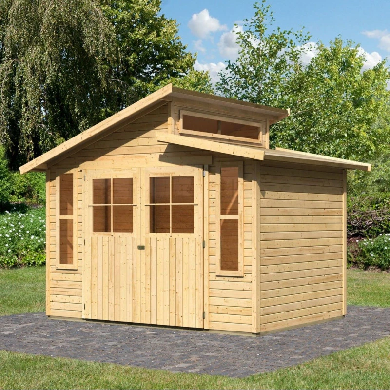 Abri De Jardin En Bois 6,55m² Avec Toit En Gradins - Grauburg 6 - Karibu 4 Abri De Jardin En Bois 6,55m² Avec Toit En Gradins - Grauburg 6 - Karibu – Image 2