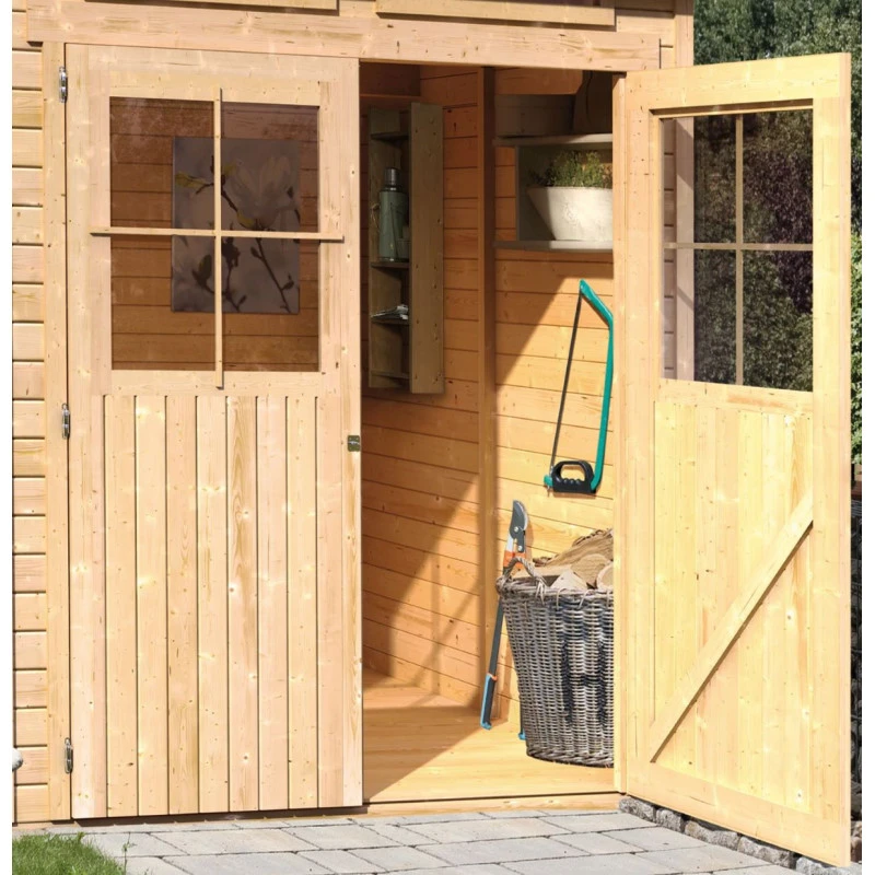 Abri De Jardin En Bois 6,55m² Avec Toit En Gradins - Grauburg 6 - Karibu 8 Abri De Jardin En Bois 6,55m² Avec Toit En Gradins - Grauburg 6 - Karibu – Image 6