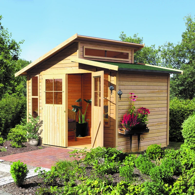 Abri De Jardin En Bois 6,55m² Avec Toit En Gradins - Grauburg 6 - Karibu 3 Abri De Jardin En Bois 6,55m² Avec Toit En Gradins - Grauburg 6 - Karibu