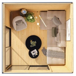 Abri De Jardin En Bois 9,49m² Avec Toit Plat - Dice 3 - Karibu -Jardin Soldes abri de jardin en bois 949m avec toit plat dice 3 karibu 3