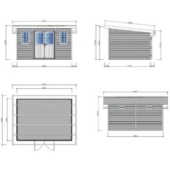 Abri De Jardin En Bois Composite 28mm Anthracite 12m² PREMIUM Toit Monopente - Woodlife Garden -Jardin Soldes abri de jardin en bois composite 28mm anthracite 12m premium toit monopente woodlife garden 5