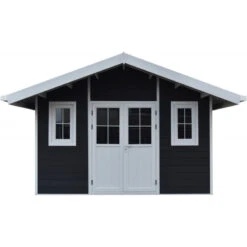 Abri De Jardin En Bois Composite 28mm Anthracite 14,75m² PREMIUM - Woodlife Garden -Jardin Soldes abri de jardin en bois composite 28mm anthracite 1475m premium woodlife garden 4