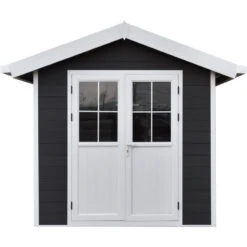 Abri De Jardin En Bois Composite 28mm Anthracite 4,77m² PREMIUM - Woodlife Garden -Jardin Soldes abri de jardin en bois composite 28mm anthracite 477m premium woodlife garden 2