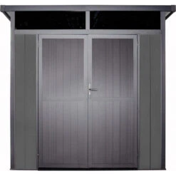 Abri De Jardin En Bois Composite 28mm Anthracite 5,28m² GORDON Skylight - Woodlife Garden -Jardin Soldes abri de jardin en bois composite 28mm anthracite 528m gordon skylight woodlife garden 1