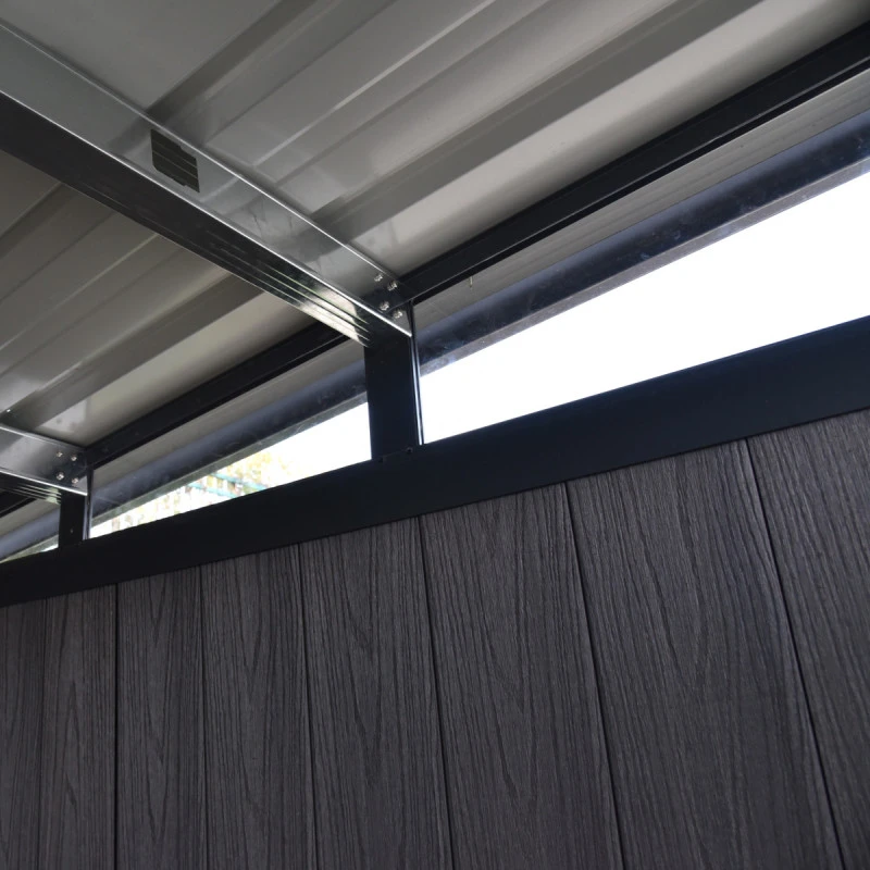 Abri De Jardin En Bois Composite 28mm Anthracite 6,69m² WINSTON Skylight - Woodlife Garden 6 Abri De Jardin En Bois Composite 28mm Anthracite 6,69m² WINSTON Skylight - Woodlife Garden – Image 4