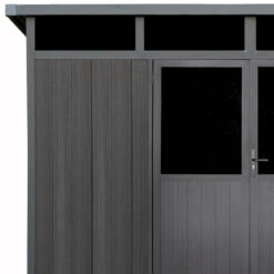 Abri De Jardin En Bois Composite 28mm Anthracite 8,09m² WINSTON Skylight - Woodlife Garden -Jardin Soldes abri de jardin en bois composite 28mm anthracite 809m winston skylight woodlife garden 2