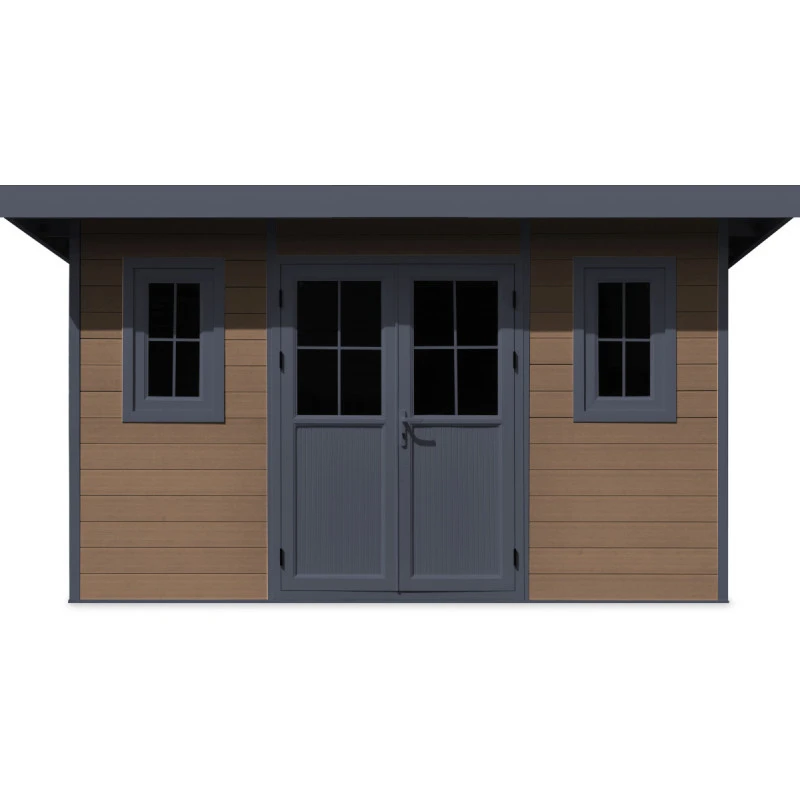 Abri De Jardin En Bois Composite 28mm Aspect Bois 12m² PREMIUM Toit Monopente - Woodlife Garden 4 Abri De Jardin En Bois Composite 28mm Aspect Bois 12m² PREMIUM Toit Monopente - Woodlife Garden – Image 2