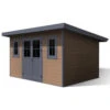 Abri De Jardin En Bois Composite 28mm Aspect Bois 12m² PREMIUM Toit Monopente - Woodlife Garden -Jardin Soldes abri de jardin en bois composite 28mm aspect bois 12m premium toit monopente woodlife garden