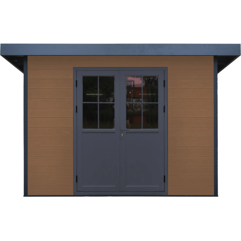 Abri De Jardin En Bois Composite 28mm Aspect Bois 4,41m² PREMIUM Toit Plat - Woodlife Garden 5 Abri De Jardin En Bois Composite 28mm Aspect Bois 4,41m² PREMIUM Toit Plat - Woodlife Garden – Image 3