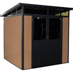 Abri De Jardin En Bois Composite 28mm Aspect Bois 5,28m² WINSTON Skylight - Woodlife Garden -Jardin Soldes abri de jardin en bois composite 28mm aspect bois 528m winston skylight woodlife garden 1