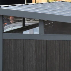 Abri De Jardin En Bois Composite 28mm Aspect Bois 6,69m² GORDON Skylight - Woodlife Garden -Jardin Soldes abri de jardin en bois composite 28mm aspect bois 669m gordon skylight woodlife garden 2