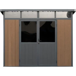 Abri De Jardin En Bois Composite 28mm Aspect Bois 6,69m² WINSTON Skylight - Woodlife Garden -Jardin Soldes abri de jardin en bois composite 28mm aspect bois 669m winston skylight woodlife garden 1