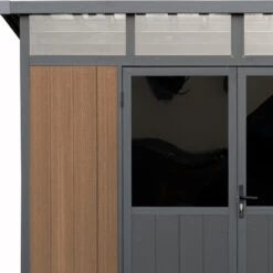 Abri De Jardin En Bois Composite 28mm Aspect Bois 6,69m² WINSTON Skylight - Woodlife Garden -Jardin Soldes abri de jardin en bois composite 28mm aspect bois 669m winston skylight woodlife garden 3