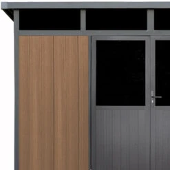 Abri De Jardin En Bois Composite 28mm Aspect Bois 8,09m² WINSTON Skylight - Woodlife Garden -Jardin Soldes abri de jardin en bois composite 28mm aspect bois 809m winston skylight woodlife garden 3