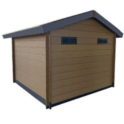 Abri De Jardin En Bois Composite 28mm Aspect Bois Vieilli 9m² Double Porte Alu Et Double Vitrage - Woodlife Garden -Jardin Soldes abri de jardin en bois composite 28mm aspect bois vieilli 9m double porte alu et double vitrage woodlife 2