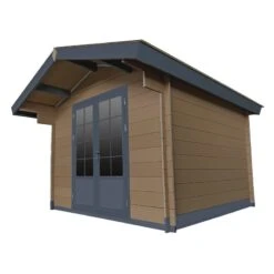 Abri De Jardin En Bois Composite 28mm Aspect Bois Vieilli 9m² Double Porte Alu Et Double Vitrage - Woodlife Garden -Jardin Soldes abri de jardin en bois composite 28mm aspect bois vieilli 9m double porte alu et double vitrage woodlife 3